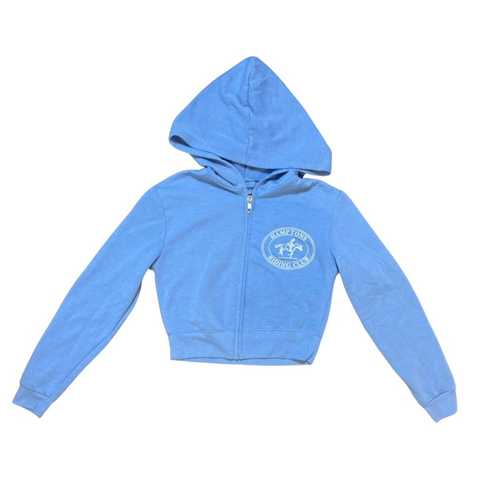 Firehouse Hamptons Riding Club zip up sweatshirt Girls size 4 NWOT in Blue